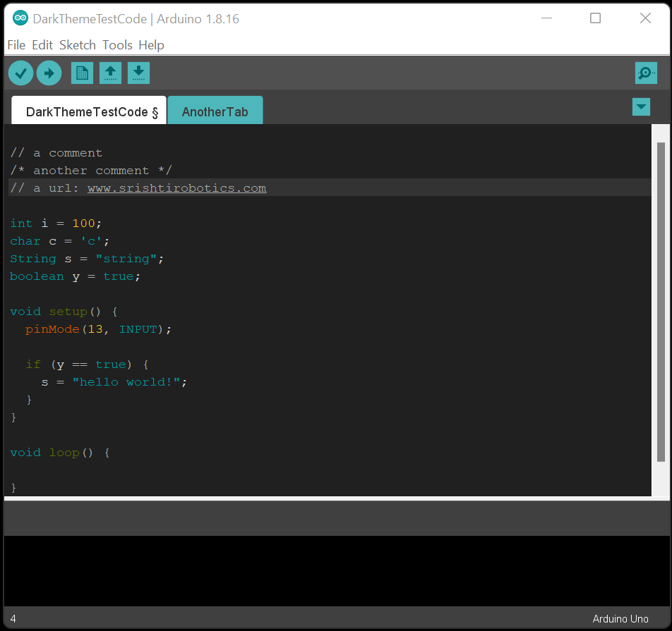 Arduino Dark Theme