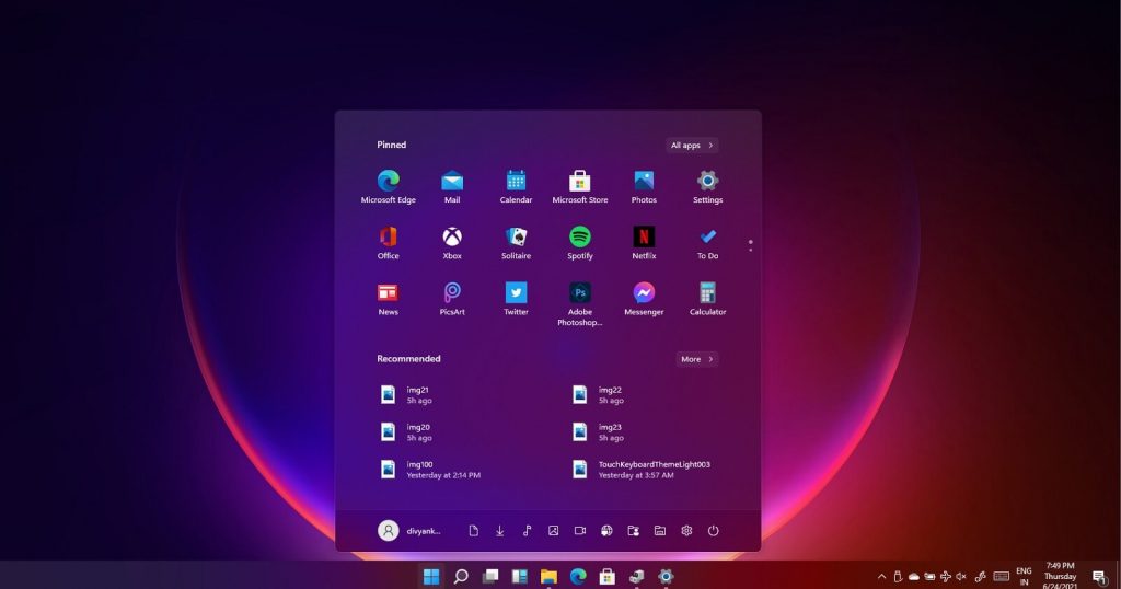 Windows-11-start-menu