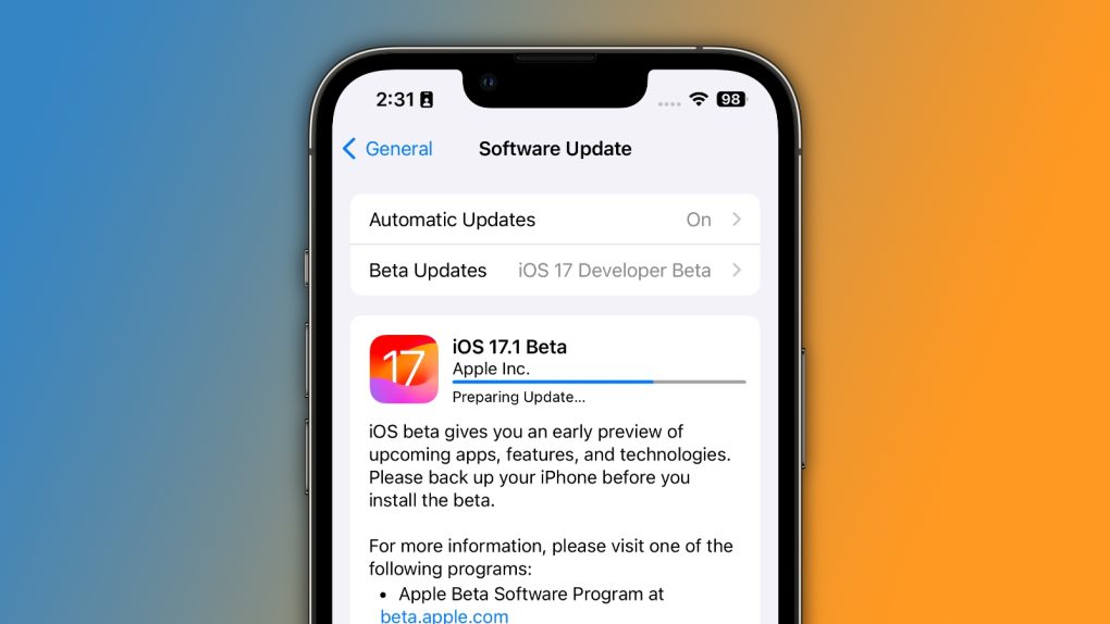 iOS 17.1 RC2 for iPhone 15