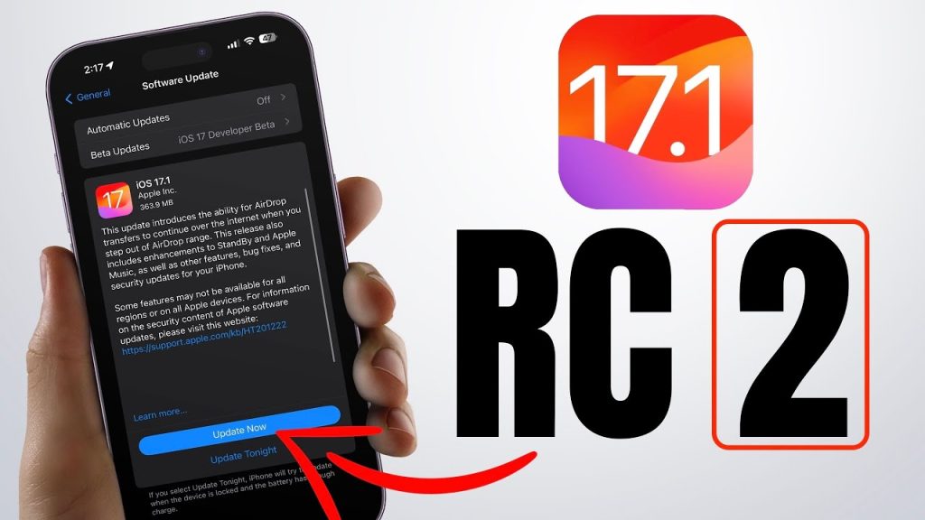 iOS 17.1 RC2 for iPhone 15